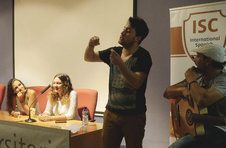 Thumbnail Flamenco singer giving music lessons to students 