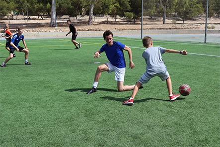 Thumbnail football match between international students at the camp in Spain